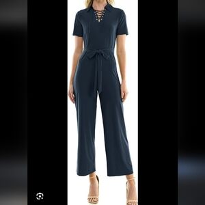 NEW Shargano New York Elegant Navy Jumpsuit Size 12